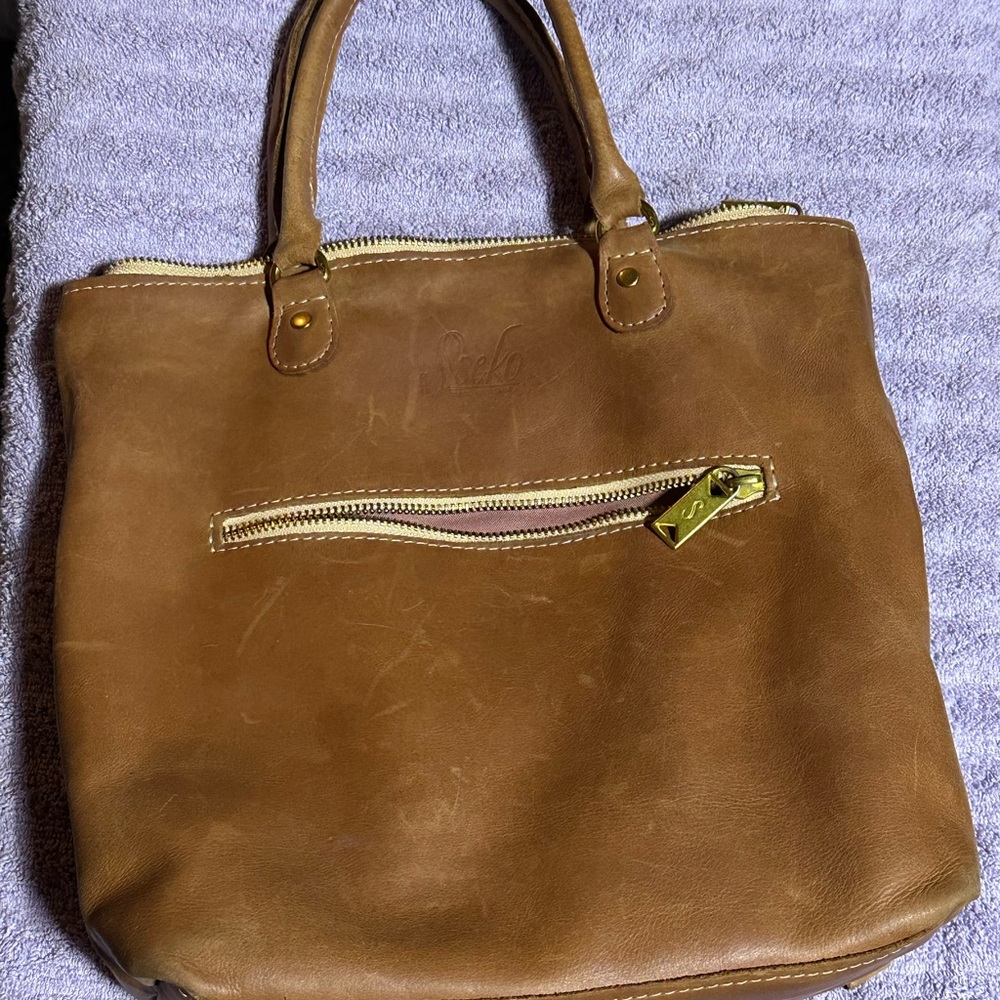 Brown Leather Tote Bag